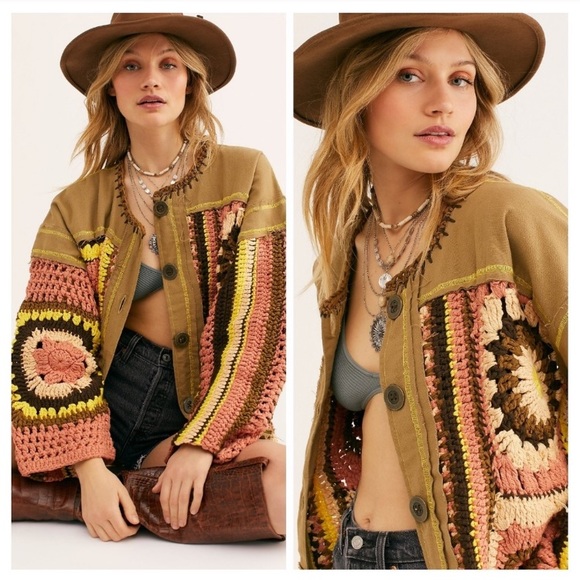 Free People Jackets & Blazers - 🌟1 LEFT🌟Free People Bohemian Sweater Jacket